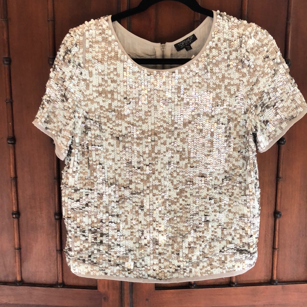 NWT Topshop sequin top